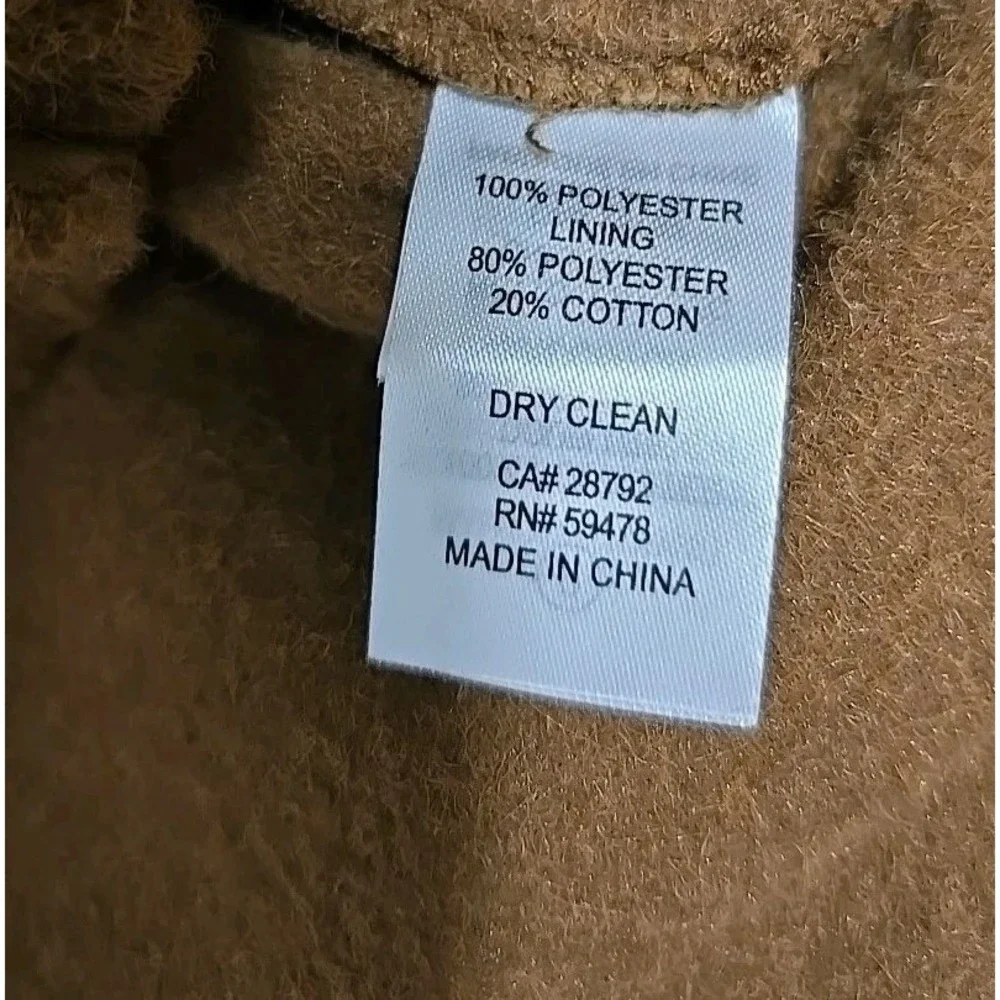 Joie‎ Cropped Button Down Long Sleeve Teddy Jacket Shacket Brown Women's Size S